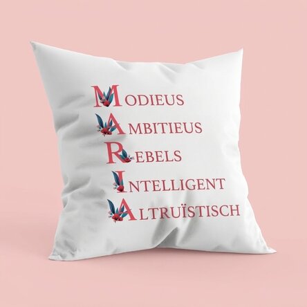 Gepersonaliseerd kussen met tekst - Maria