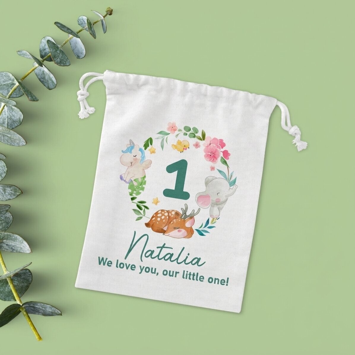 Kleine, gepersonaliseerde cadeauzakje met de tekst: 