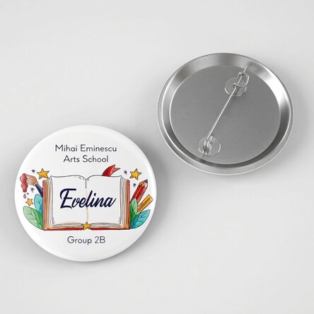 Personalised badge with name - Back to school