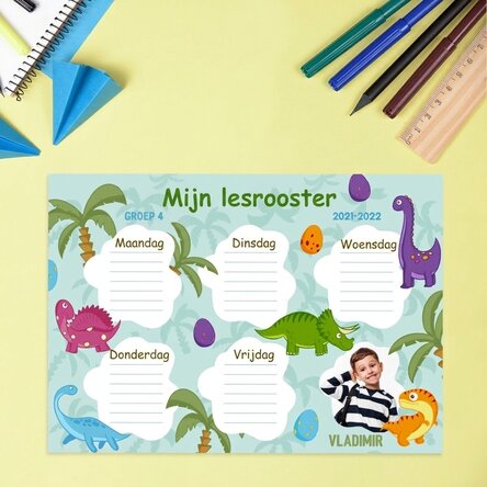 Gepersonaliseerd rooster met een foto en tekst - Dino