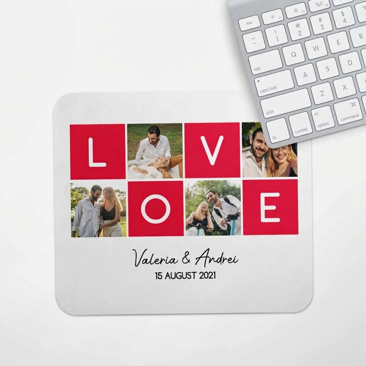 Gepersonaliseerde muismat met 4 foto