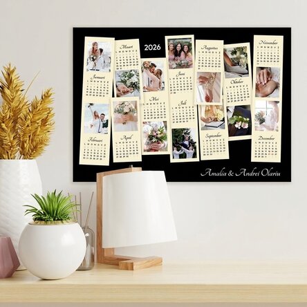 Gepersonaliseerde kalenderposter met foto’s en tekst - Memories