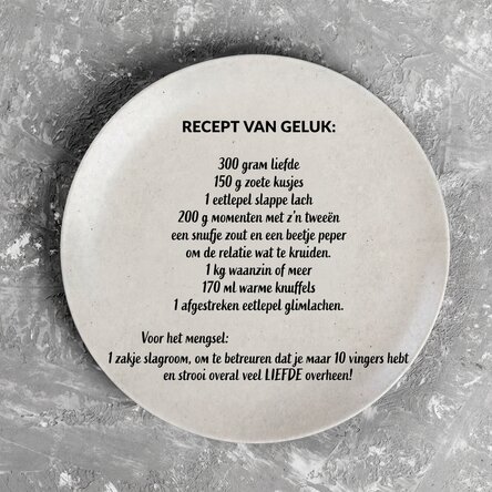 Gepersonaliseerd bord met tekst