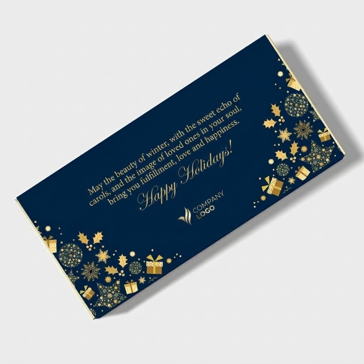 Chocolade met gepersonaliseerde tekst en logo - Kerstverhaal