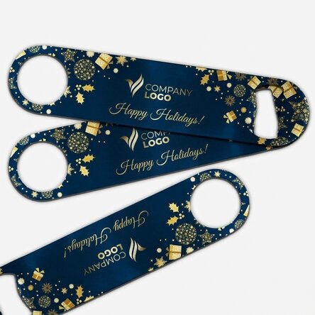 Gepersonaliseerde bieropener met tekst en logo - Kerstverhaal