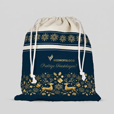 Gepersonaliseerd zakje van 36 x 39 cm met logo - Kerstverhaal