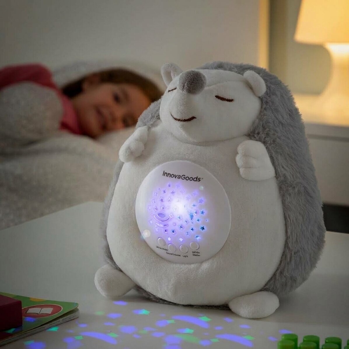 Pluche egel met licht- en geluidseffecten