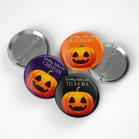 Gepersonaliseerde button met tekst - Halloween