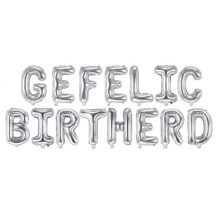 Ballonnenpakket - Happy Birthday, zilverkleurig