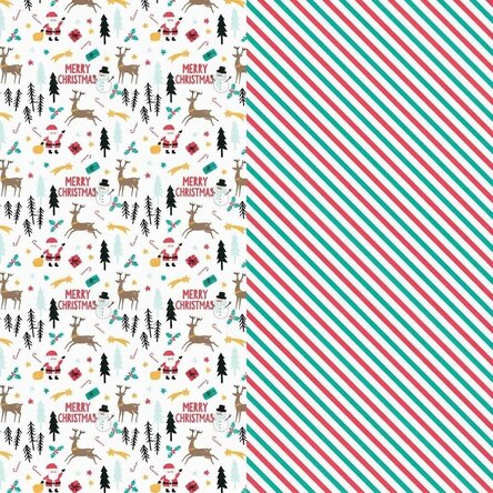 Set van 2 stuks Merry Christmas-cadeaupapier