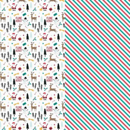 Set van 2 stuks Merry Christmas-cadeaupapier
