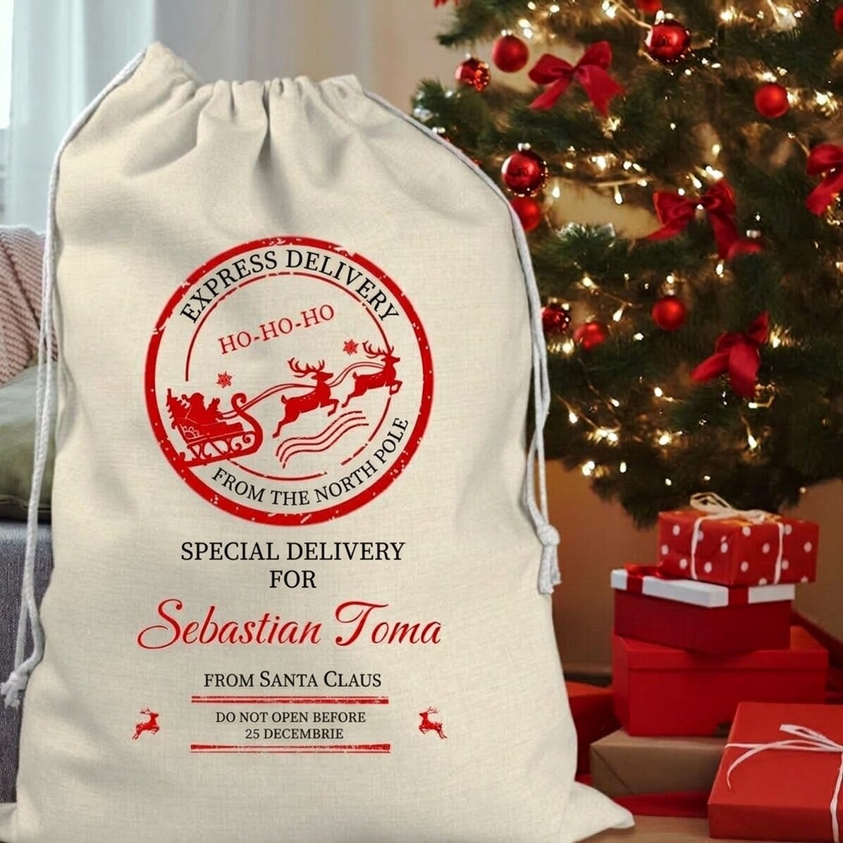 Gepersonaliseerde cadeauzak met tekst - Speciale bezorging