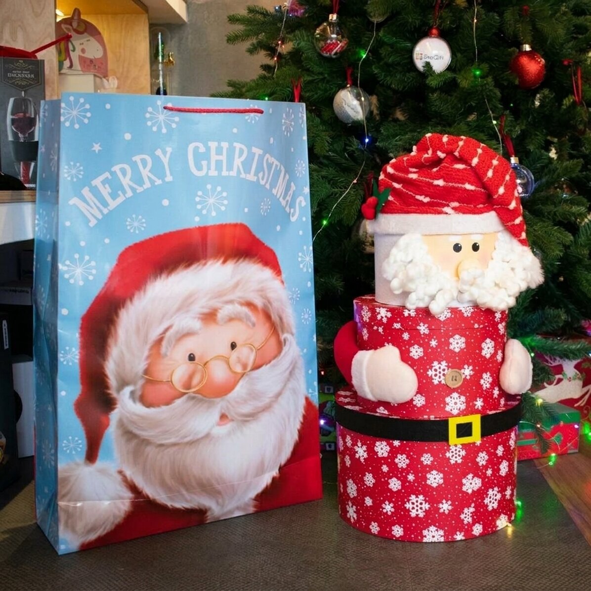Jumbo-cadeauzakje - model Merry Christmas Santa
