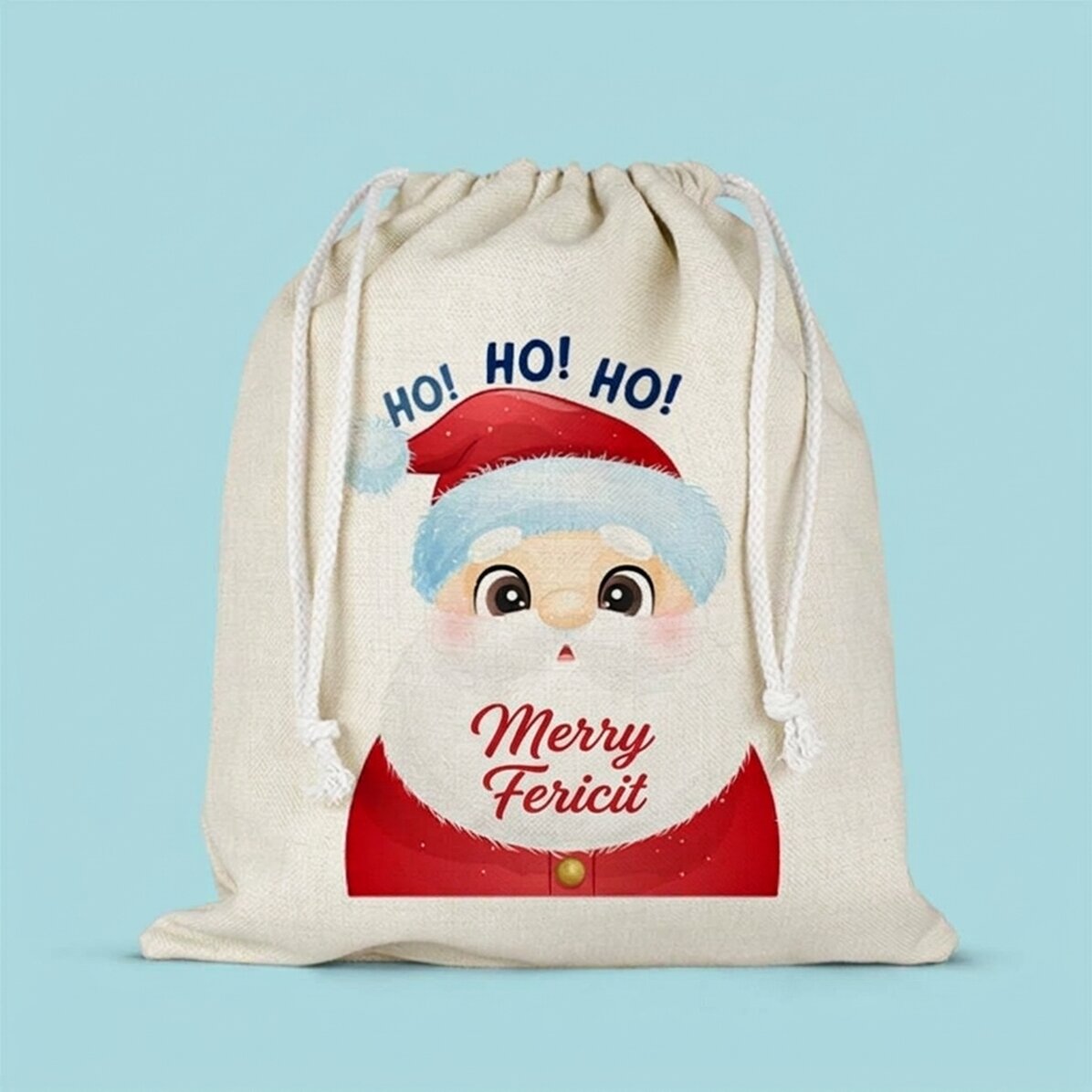 Middelgroot cadeauzakje, gepersonaliseerd met naam - Kerstman