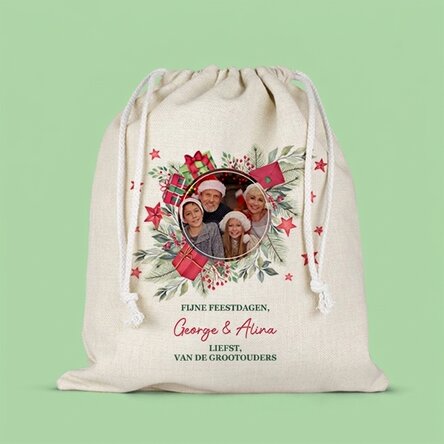 Middelgroot cadeautasje, gepersonaliseerd met een foto en tekst
