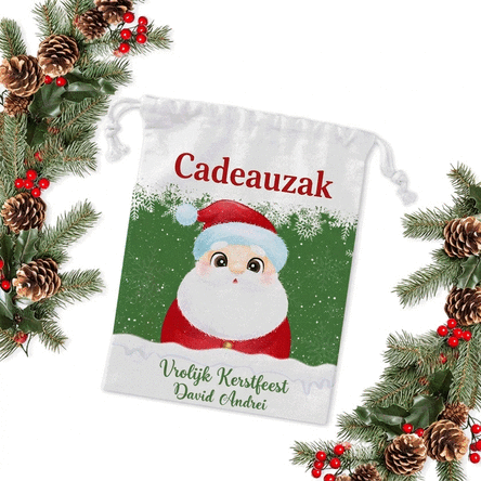 Kleine cadeautasje, gepersonaliseerd met naam - Merry Christmas