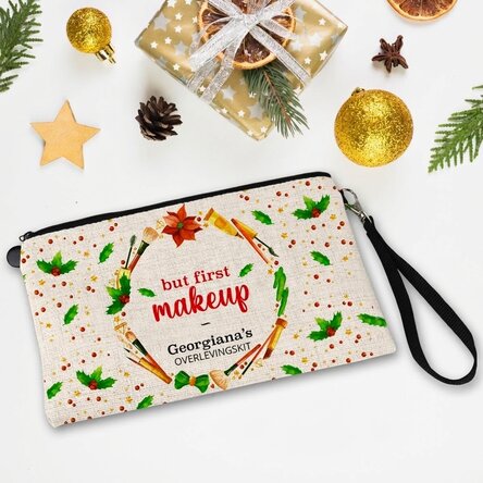 Gepersonaliseerde make-upset met de tekst ‘Survival Kit’