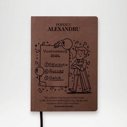 Gepersonaliseerde leren agenda met motiverende quote - Goede voornemens voor het nieuwe jaar
