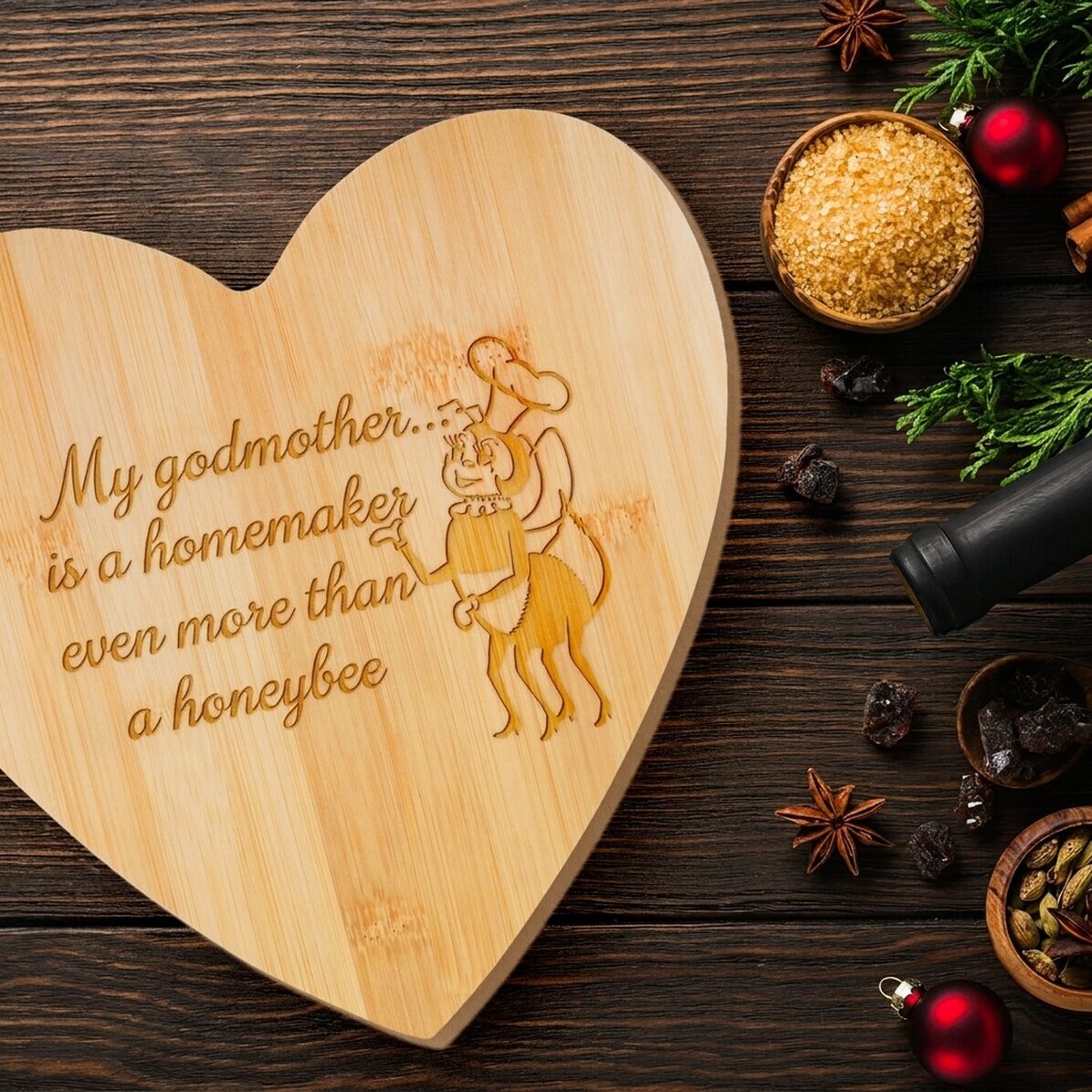 Gepersonaliseerde hartvormige hamer met een boodschap voor mama