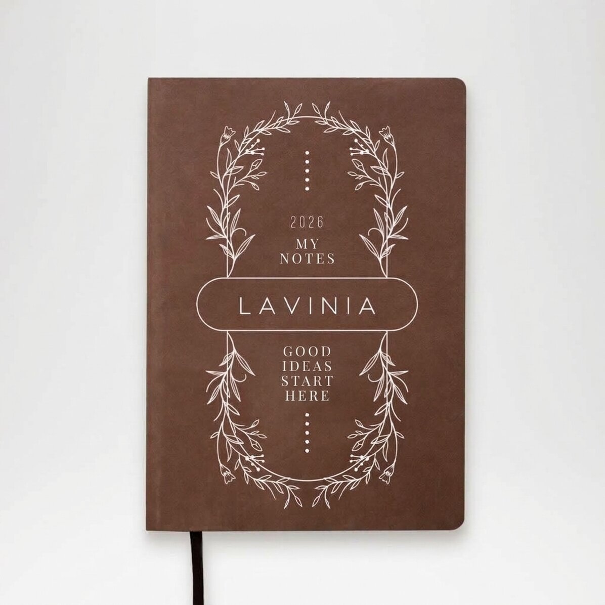 Gepersonaliseerde agenda met tekst - Flowers