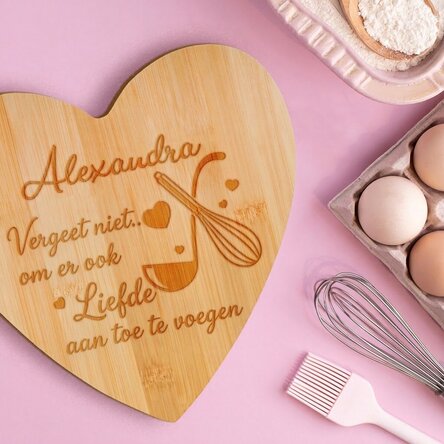 Hartvormige hakselaar, gepersonaliseerd met naam - Liefde
