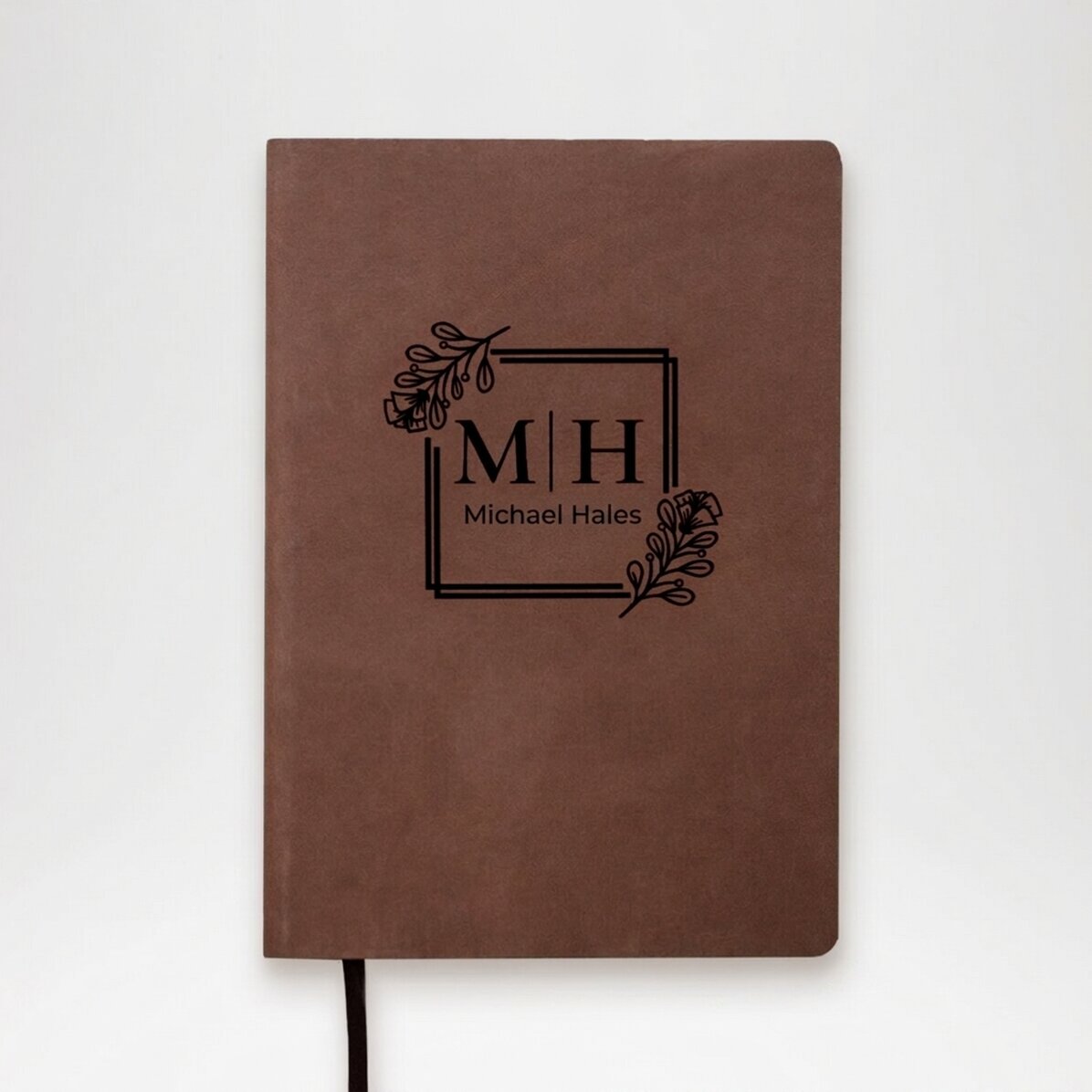 Op maat gemaakte leren agenda met initialen en naam - Elegant