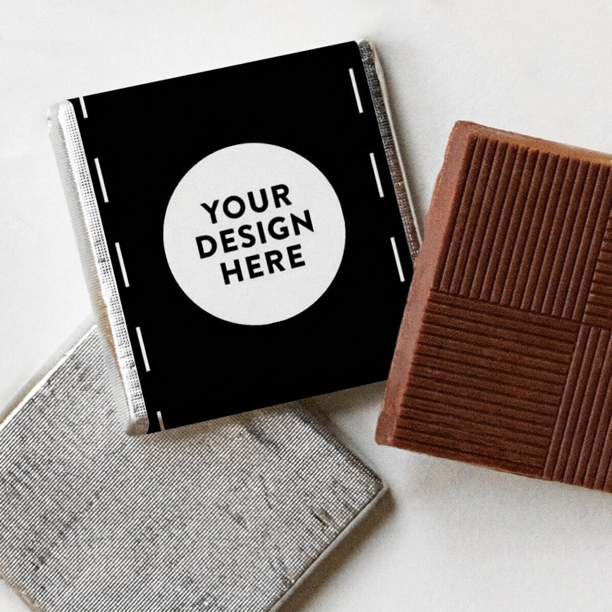 Gepersonaliseerde mini-chocolade met jouw eigen ontwerp
