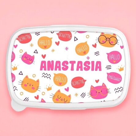 Lunchbox, op maat gemaakte lunchbox met naam - Hello cuties