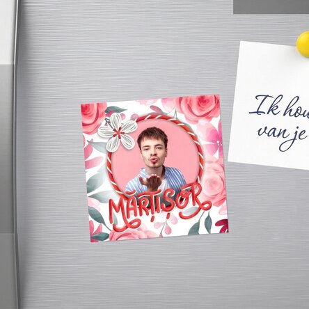 Gepersonaliseerde magneet van 10x10 met een foto