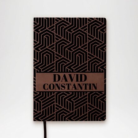 Op maat gemaakte leren agenda met naam - Elegant model
