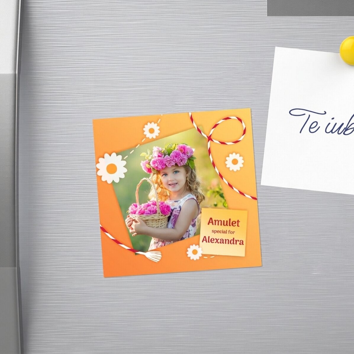Gepersonaliseerde magneet van 10x10 met een speciale foto