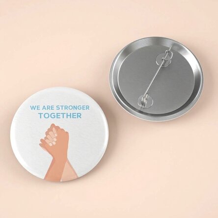 Gepersonaliseerde button met tekst - Together
