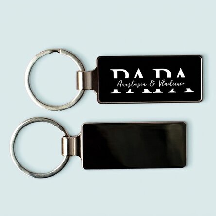 Gepersonaliseerde sleutelhanger met een boodschap voor papa