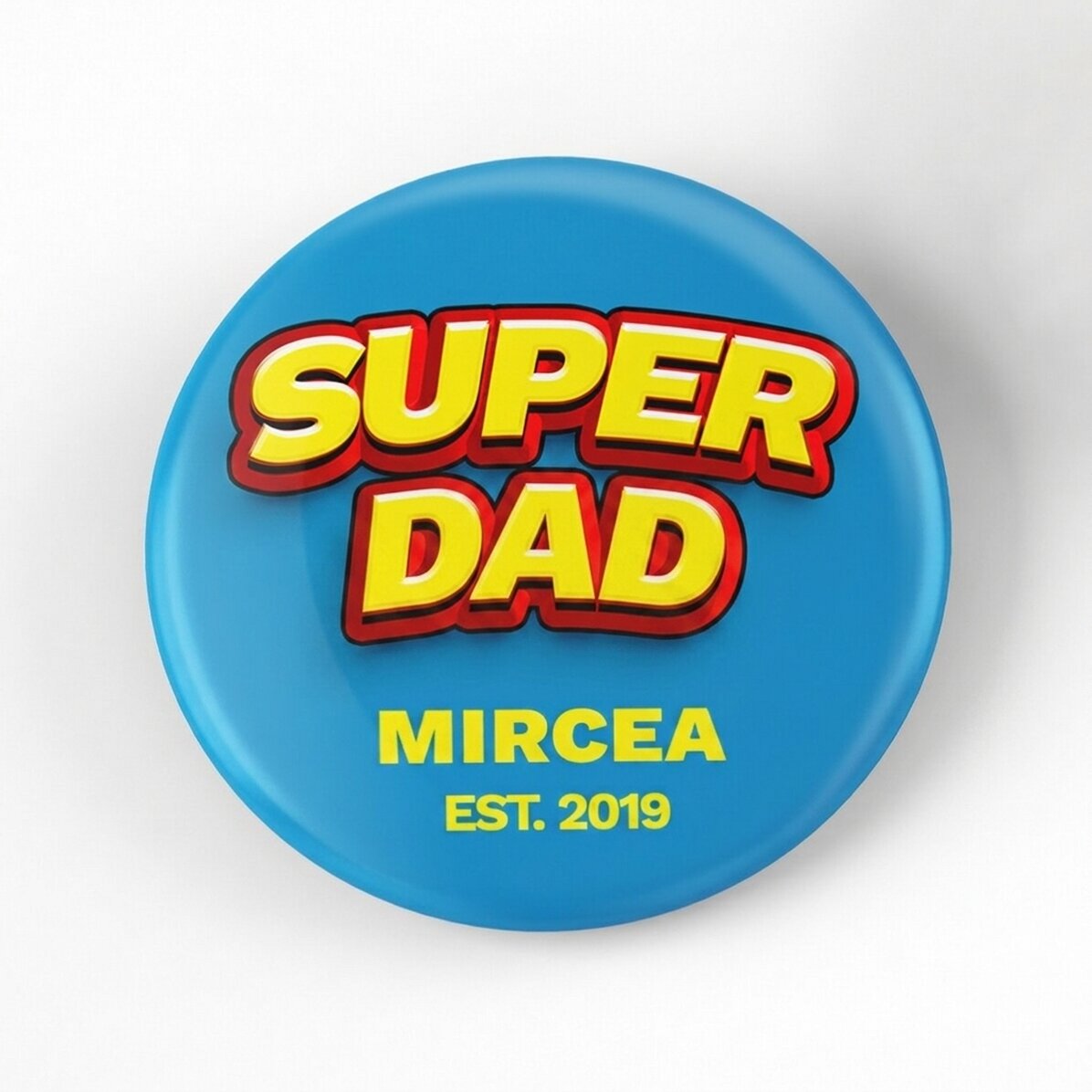 Gepersonaliseerde button met tekst - Super Papa