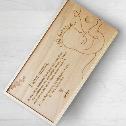 Gepersonaliseerde houten geschenkdoos - Baby