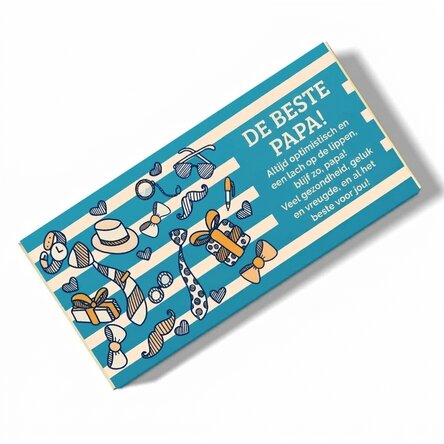 Chocolade met gepersonaliseerde tekst - De beste papa!
