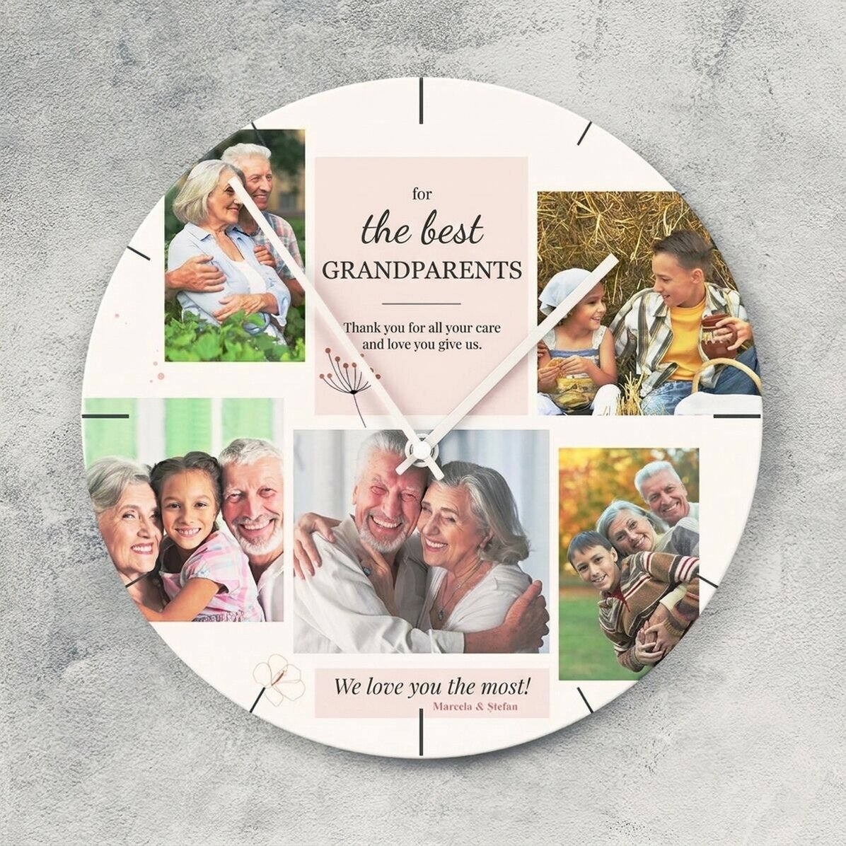 Gepersonaliseerd horloge met 5 foto