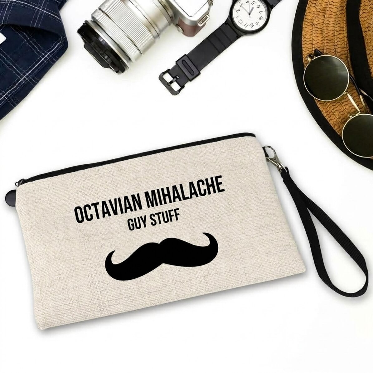 Accessoireset voor mannen, gepersonaliseerd met tekst - Moustache