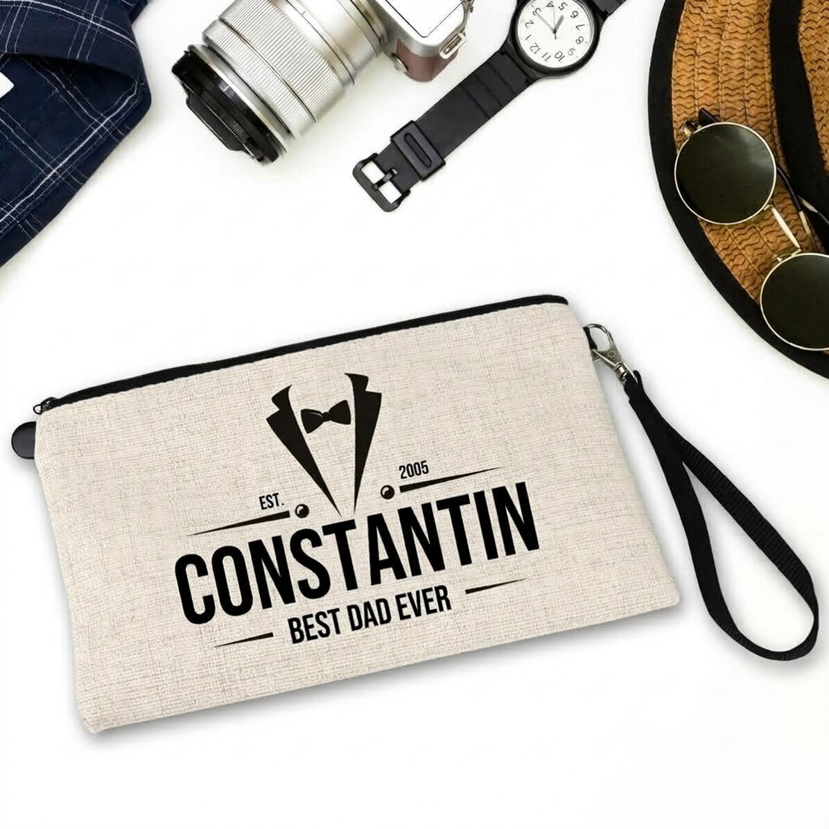 Accessoireset voor heren, gepersonaliseerd met tekst - Elegant