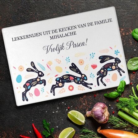 Glasbreker met gepersonaliseerde tekst - Fijne Pasen!