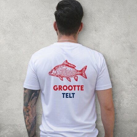 Sportshirt met tekst op de rug - De maat is belangrijk
