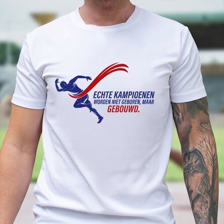 Gepersonaliseerd sportshirt met tekst - De kampioenen