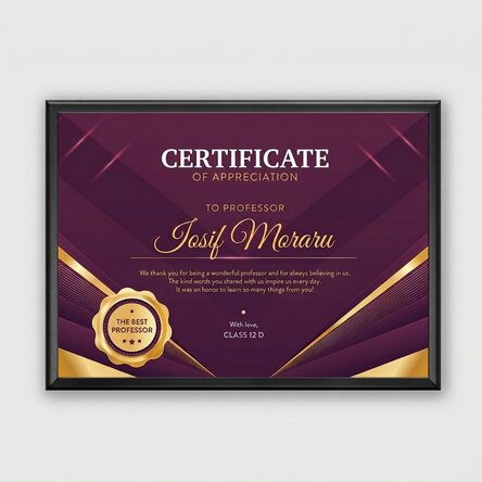 Personalised landscape painting - certificate of appreciation template for teachers