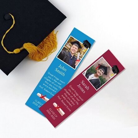 Personalised bookmark with a photo and message - Graduation