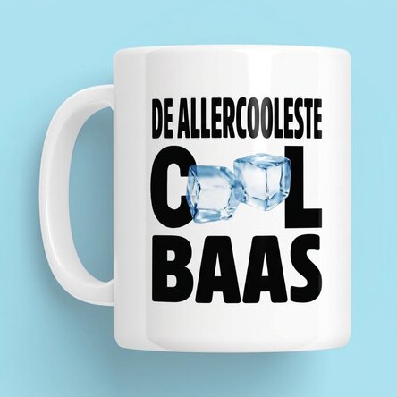 Gepersonaliseerde mok met tekst - De coolste baas