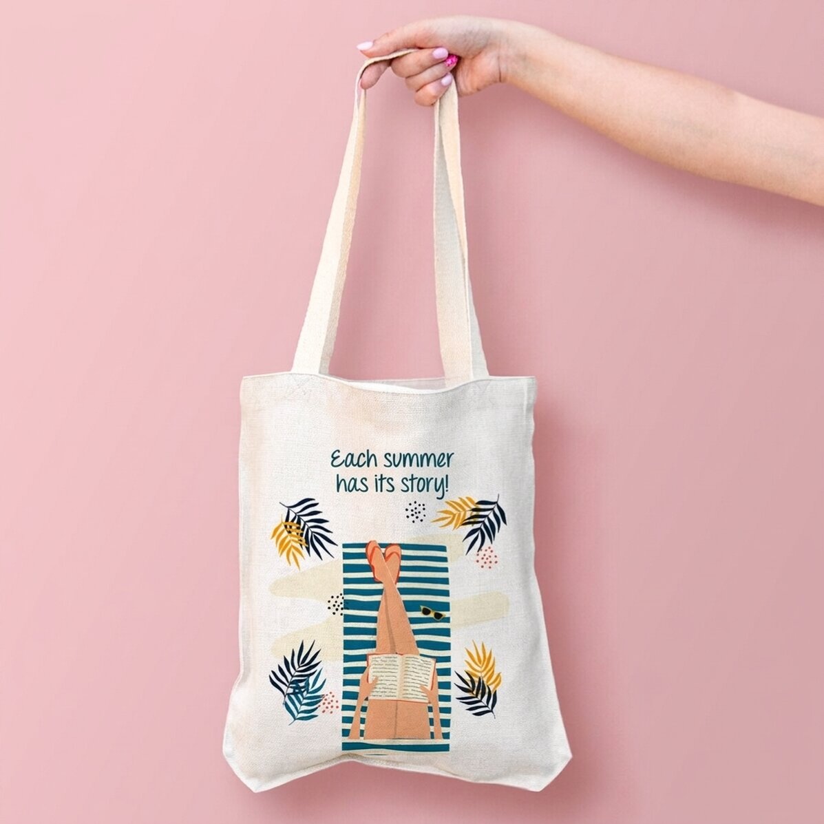 Gepersonaliseerde tas met tekst - Zomerverhaal