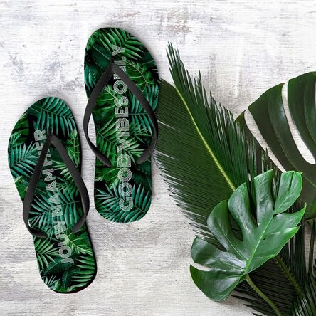 Op maat gemaakte slippers met naam - Folliage
