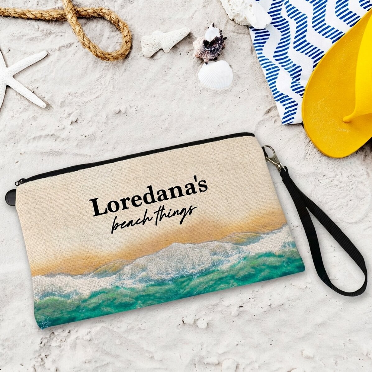 Op maat gemaakte accessoire-set met tekst - Strandspullen