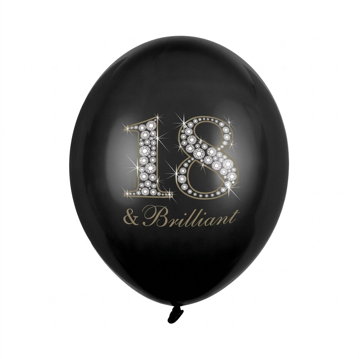 Set van 6 verjaardagsballonnen voor 18-jarigen - 18 & Brilliant