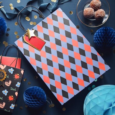 Cadeauzakje - model met gemengde ruitjes